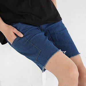 [셀러허브 1][HYD3KJ4I_51IB]여자 편한 여름 주머니 밑트임 청 반바지