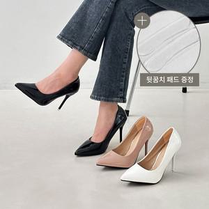 [하프클럽/코코폭신]폭신 스틸레토 에나멜 펌프스 하이힐 구두(10cm)-3080