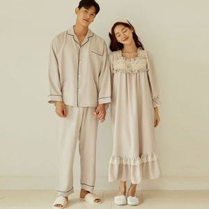 [바풀]LL S3073 32 커플잠옷 홈드레스 원피스잠옷 남성 투피스 잠옷세트_P313992962