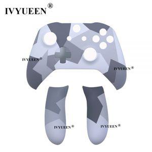 IVYUEEN Xbox One S X용 컨트롤러 교체 하우징 전면 후면 쉘 페이스 플레이트 커버 핸들 그립 섀도우 블루
