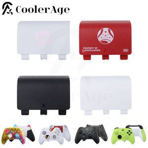 CoolerAge Xbox One 시리즈 X S 무선 컨트롤러 플라스틱 배터리 쉘 뚜껑 후면 케이스 교체 하우징 문짝 커