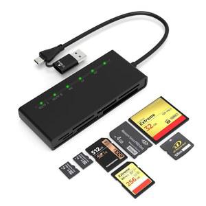 메모리 스틱 프로 듀오 어댑터 XD 카드 리더 - USB C USB3.0 7인치 2 SD /TF /XD /MS /CF 마이크로 SD용 멀티 리더 /SDHC /SDXC /XD 픽처 카드, PC, Android, Windows, Mac, Linux와 호환됨
