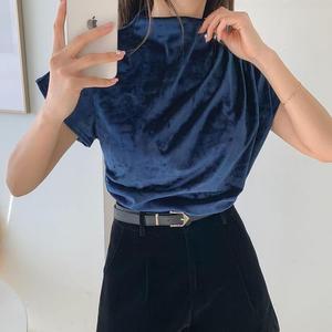 여자 FW 폴라 벨루어 벨로아 이너티 티셔츠_3