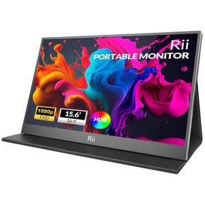 RII 휴대용 모니터, 15.6 U201D 1080P FHD USB C HDMI 컴퓨터 커버 포함 초슬림 IPS HDR 아이 케어 디스플레이, 노트북용 두 번째 외장 모니터 /PC /PHONE /MAC /XBOX 호환용 /SWITCH /PS4 /PS5