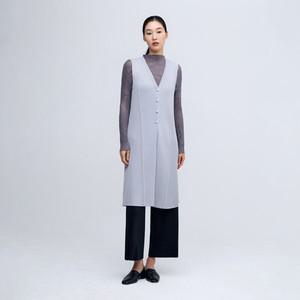 오블리크 V넥 롱 베스트_PPVTS125003
