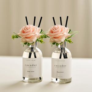 [캠퍼스클럽] 화이트라벨 디퓨저 200ml X 2개 + 장미꽃2P