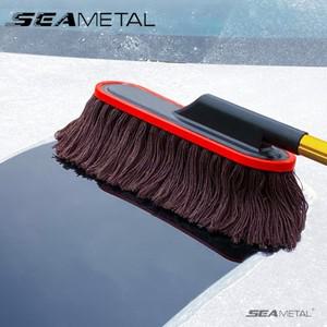 SEAMETAL 텔레스코픽 자동차 청소 더스터  강모, 강력한 물 흡수, 차량 청소 왁스  브러시 세트, 세차 관리