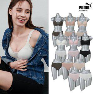[푸마]여성 노와이어 풀커버 몰드 속옷 12종세트(브라4+팬티8)