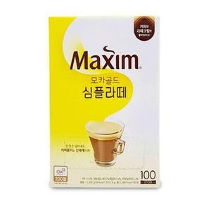 맥심 모카골드 심플라떼 100T 믹스커피 커피믹스