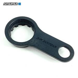 SR SUNTOUR 프론트 포크 대형 스패너 렌치 도구 설치 잠금 해제인 상단 엔드 캡 및 프리로드 다이얼 XCT XC