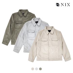 [닉스][NIX]남)인조스웨이드 기본핏 트러커자켓(FNPSCUY101P
