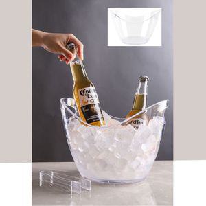 캠핑 투명 아이스버킷 8L 맥주 와인 샴페인 보냉 얼음 통 아이스 버킷