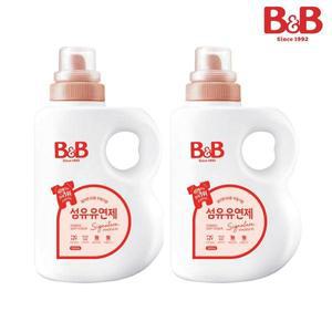 [비앤비]유아 섬유유연제 자스민로즈 1500ml 용기 2입