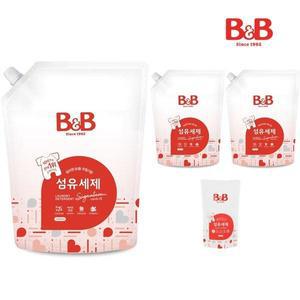 [비앤비]유아 섬유세제 1500ml 리필형 3입+증정품 800ml 1입