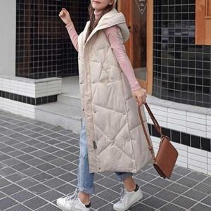 여성 봄가을 데일리 간절기 겨울 클래식 롱패딩 후두