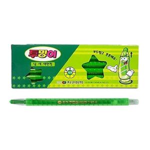 (연두 낱색 색연필 채점펜 투명이 12자루) 지구