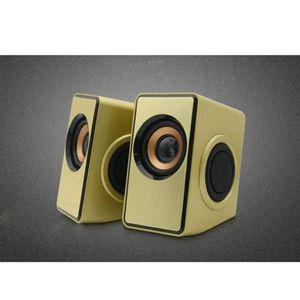 Coms 2채널 스마트폰 멀티 스피커 USB전원3W x 2 골드