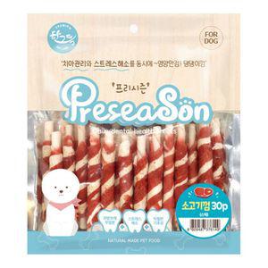 한그득 프리시즌 딩고껌 30P 소고기스틱 강아지 간식