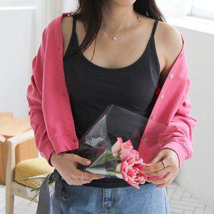 [옷자락]여자 여름 이너티 무지 세미크롭 면 컬러웨이 나시_P388048781