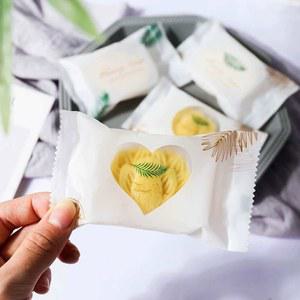 비닐 500매 투명 미러 포장지 나뭇잎무늬 핸드폰 7X12CM 화이트 하트 쿠키
