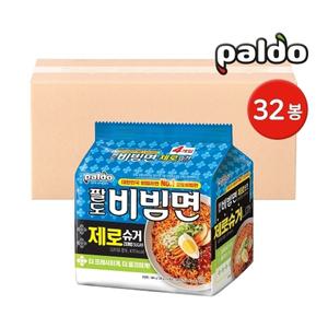 팔도 비빔면 제로슈거 32개입 (4개입번들 x 8개) / 봉지라면
