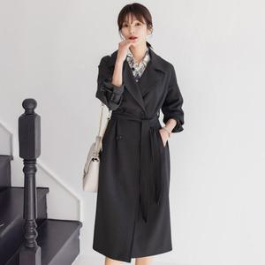[시크라인] 리핏 더블카라 벨트 트렌치코트 봄 가을 아우터 간절기 롱코트 하객룩 오피스룩 데이트 모임 미시