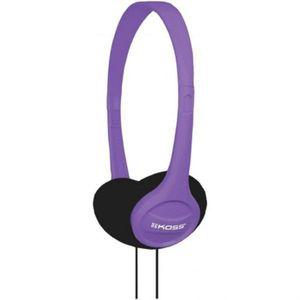 Koss KPH7V 헤드밴드 휴대용 온이어 유선 헤드폰 바이올렛