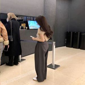 레이 핀턱 벨트슬랙스