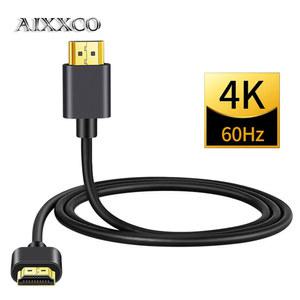 AIXXCO 1M 2M 4K 60Hz HDMI 호환 케이블 UHD FHD 3D 비디오 오디오 코드에 고속 연결