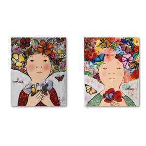 에바 알머슨 세로형 꽃그림 액자 아이방 여아 딸방