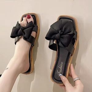리본 여름슬리퍼 여성 PVC 발편한 가죽 쿠션 225 240mm 뮬