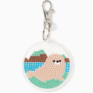 [기타]취미생활 강치 원형 보석십자수 키링 열쇠고리 DIY