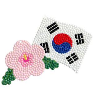 [기타]취미생활 태극기 무궁화 보석십자수 키링 열쇠고리 만들기