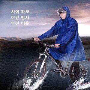 [엄지척]이륜차 안전우비 오토바이우비 성인용 방수자전거우비