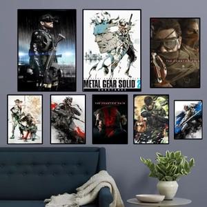 금속 기어 솔리드 MGS 포스터 클럽 크래프트 종이 인쇄 규칙 빈티지 홈 룸 카페 바 아트 벽 장식, 미적 그