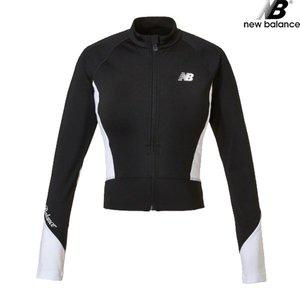 [뉴발란스] NBMDE2W702-BK 에센셜 집업 래쉬가드 슬림핏 내장캡 여성 수영복