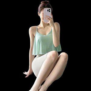 [신세계라이브쇼핑][옷자락] 여자 크롭 캐미솔 민소매 무지컬러 티셔츠