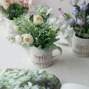 테이블이나 선반에 장식하는 블루밍 로즈 화분 3color