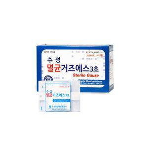 수성 멸균거즈 7.5cm x 7.5cm x 8겹 100매입