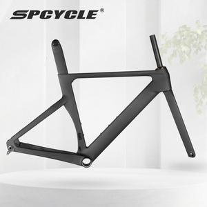자전거프레임 Spcycel R065 에어로 도로 자전거 탄소 프레임 700x32C 케이블 디스크 브레이크 T1000 셋