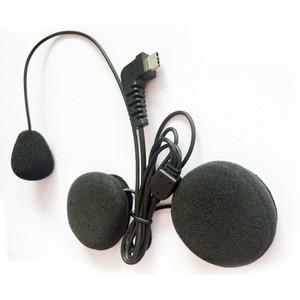 BT-S2 오토바이 블루투스 인터콤, 일체형 풀 페이스 헬멧용 C타입 USB 소프트 이어폰, 이어피스 및 마이크,