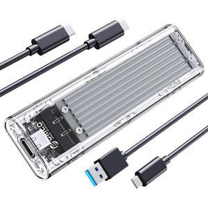 오리코 NVME M.2 to TypeC USB 3.1 2세대 10Gbps 투명 외부 SSD 어댑터 인클로저 2280 2260 2242 2230 PCI-