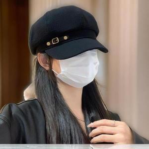 /다잇템 여자 무지컬러 숏챙 빵 버킷햇 모자