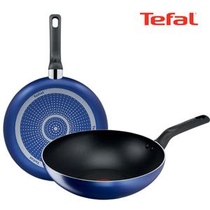 [TeFal] 테팔 팬&냄비 PTFE 미드나잇 블루 2종세트 (프라이팬 28cm + 볶음팬 28cm)