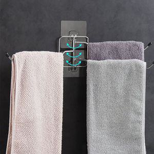 부착식 다용도 수건걸이 욕실정리 타월 실버식 소품 타올 도걸이 행거 식타올