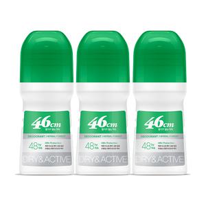 온더바디 46cm 롤온 데오드란트 허벌 포레스트향, 75ml, 3개