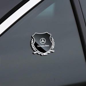 자동차 스티커 삼각형 창 MERCEDES-BENZ 벤츠 AMG A B C E F G SLASS W204 VITO, 3D 금속 액세서리