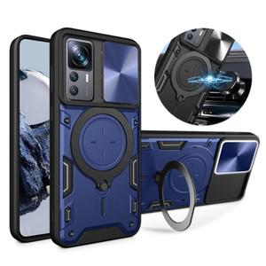 슬라이드 렌즈 보호 코크 자동차 마그네틱 거치대 링 케이스 커버 Vivo Y16 Y21 Y33S Y22 S Y35 Y76 V21 V2