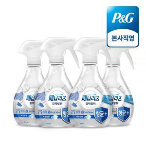 페브리즈 섬유탈취제 섬유향수 강력탈취 항균플러스 깨끗한 향, 370ml, 4개