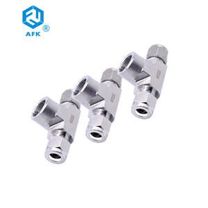 압축 브랜치 티 파이프 피팅 더블 페룰 암 6mm 튜브 x 1/8인치 G/NPT